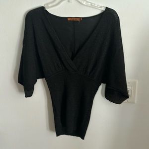 Black dress light 3/4 sleeve sweater top